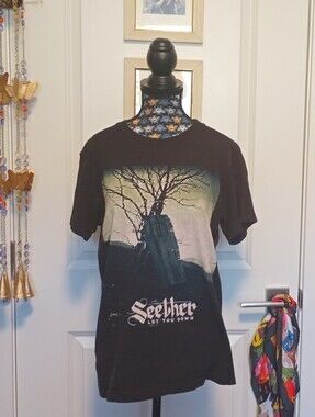 Black Seether cotton band tee